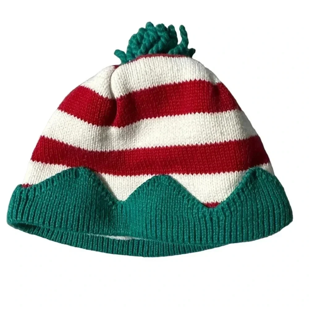 Gymboree infant 0-6 months Elf Christmas Beanie, lined with fleece